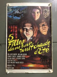 Cinéma: BCJ 326 5 MUÑECAS PARA LA LUNA DE AGOSTO MARIO BAVA EDWIGE FENECH POSTER ORIGINAL BELGA 38X58